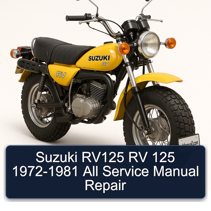 1972-1981 Suzuki RV Series RV125 125 - All Service Repair Workshop Manual PDF