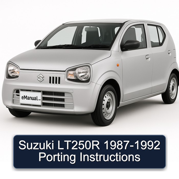 1987-1992 Suzuki LT250R - Porting Service Repair Workshop Manual PDF