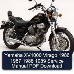 1986-1989 Yamaha Virago XV1000 Service Repair Workshop Manual PDF