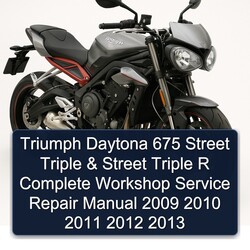 2009-2013 Triumph Street Triple Daytona 675 R Service Repair Workshop Manual PDF