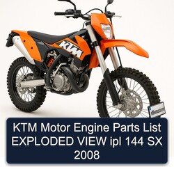 2008 KTM 144 Motor Engine Exploded View Ipl SX Parts Catalog PDF