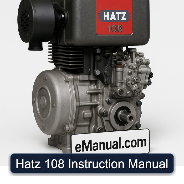 Hatz 108 Instruction Service Repair Workshop Manual PDF