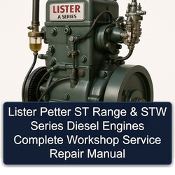 Lister A Series Petter ST Range STW Diesel Engines Service Repair Workshop Manual PDF