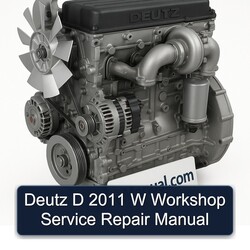 2011 Deutz D W Service Repair Workshop Manual PDF