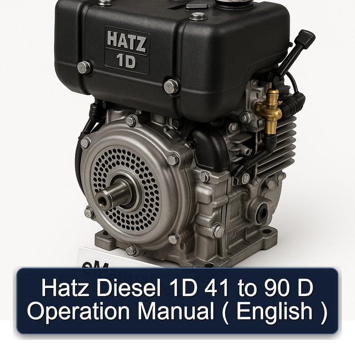 Hatz 1D Series Diesel 41 90 D Operation ( English ) Service Repair Workshop Manual PDF