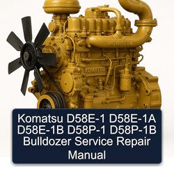 Komatsu D58E-1 D58E-1A D58E-1B D58P-1 D58P-1B Bulldozer Service Repair Workshop Manual PDF