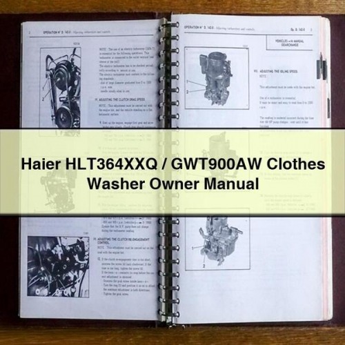 Ice Machines Haier HLT364XXQ / GWT900AW Clothes Washer Owner Owner's Manual PDF