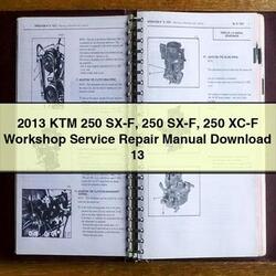 2013 KTM 250 SX-F XC-F 13 Service Repair Workshop Manual PDF
