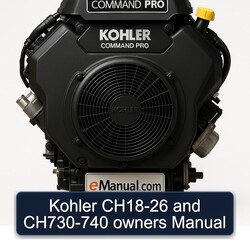 Kohler Command Pro Models CH18-26 CH730-740 Owners Owner's Manual PDF