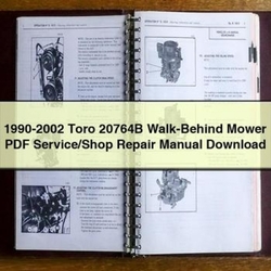 1990-2002 Toro 20764B Walk-behind Mower /shop Service Repair Workshop Manual PDF