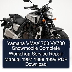 1997-1999 Yamaha Vmax 700 VX700 Snowmobile Service Repair Workshop Manual PDF