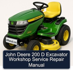 John Deere 200 D Excavator Service Repair Workshop Manual PDF