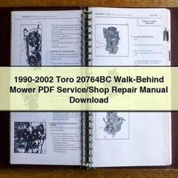 1990-2002 Toro 20764BC Walk-behind Mower /shop Service Repair Workshop Manual PDF