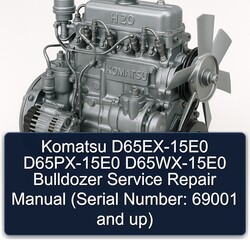 Komatsu D65EX-15E0 D65PX-15E0 D65WX-15E0 Bulldozer (serial Number: 69001 Up) Service Repair Workshop Manual PDF