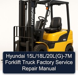 Hyundai 15l/18l/20l(g)-7m Forklift Truck Service Repair Workshop Manual PDF