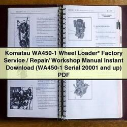 Komatsu WA450-1 Wheel Loader / (wa450-1 Serial 20001 Up) Service Repair Workshop Manual PDF