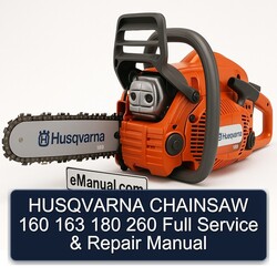 Husqvarna Chainsaw 160 163 180 260 Service Repair Workshop Manual PDF