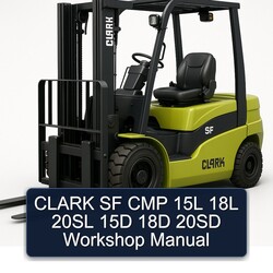 Clark SF CMP 15L 18L 20SL 15D 18D 20SD Service Repair Workshop Manual PDF