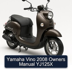 2008 Yamaha Vino Owners YJ125X Owner's Manual PDF