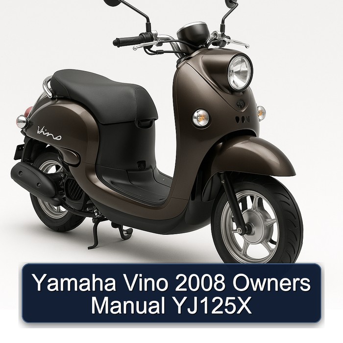 2008 Yamaha Vino Owners YJ125X Owner's Manual PDF