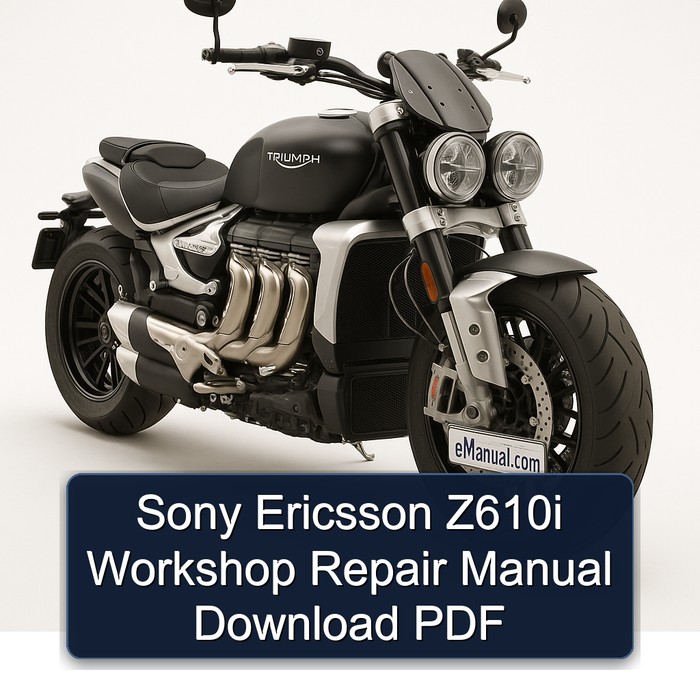 Triumph Rocket Sony Ericsson Z610I Service Repair Workshop Manual PDF