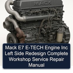 Mack E7 E-TECH Engine Inc Left Side Redesign Service Repair Workshop Manual PDF