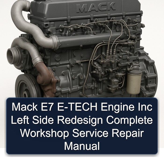Mack E7 E-TECH Engine Inc Left Side Redesign Service Repair Workshop Manual PDF