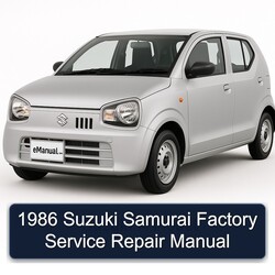1986 Suzuki A Models Samurai Service Repair Workshop Manual PDF