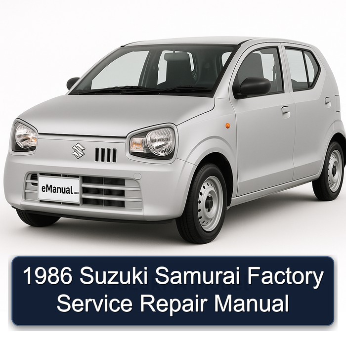 1986 Suzuki A Models Samurai Service Repair Workshop Manual PDF