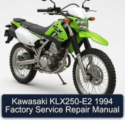 1994 Kawasaki KLX Series Klx250-e2 Service Repair Workshop Manual PDF