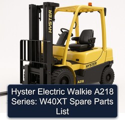 Hyster Electric Walkie A218 Series: W40XT Spare Parts Catalog PDF