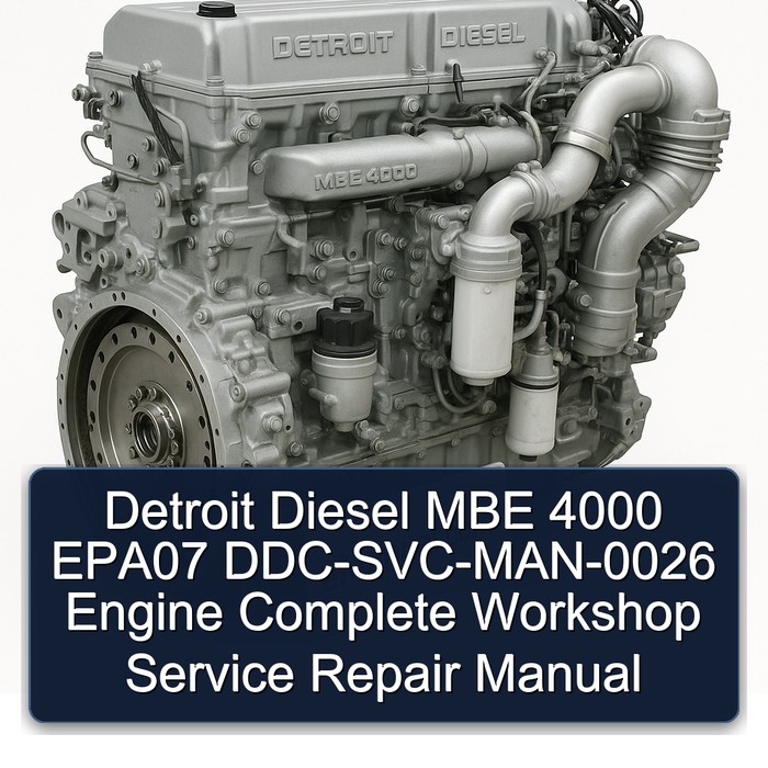 Detroit Diesel MBE 4000 EPA07 Ddc-svc-man-0026 Engine Service Repair Workshop Manual PDF