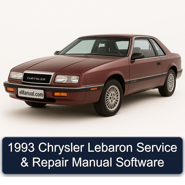 1993 Chrysler Lebaron Software Service Repair Workshop Manual PDF