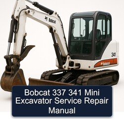 Bobcat 337 341 Mini Excavator Service Repair Workshop Manual PDF