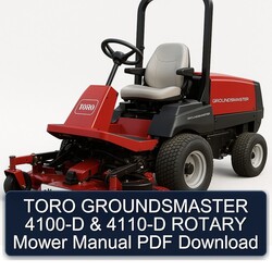 Toro Groundsmaster 4100-D 4110-D Rotary Mower Service Repair Workshop Manual PDF