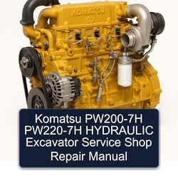 Komatsu PW200-7H PW220-7H Hydraulic Excavator Shop Service Repair Workshop Manual PDF