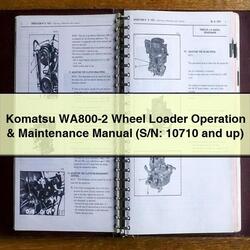 Komatsu WA800-2 Wheel Loader Operation (s/n: 10710 Up) Service Repair Workshop Manual PDF
