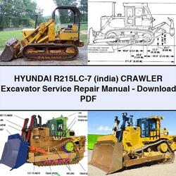 Hyundai R215lc-7 (INDIA) Crawler Excavator Service Repair Workshop Manual PDF