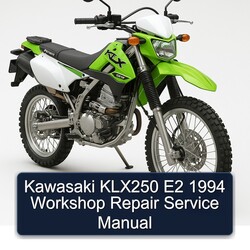 1994 Kawasaki KLX Series KLX250 E2 Service Repair Workshop Manual PDF