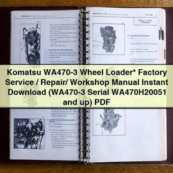 Komatsu WA470-3 Wheel Loader / (wa470-3 Serial Wa470h20051 Up) Service Repair Workshop Manual PDF