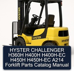 Hyster Challenger H360H H400H H400H-EC H450H H450H-EC A214 Forklift Parts Catalog PDF