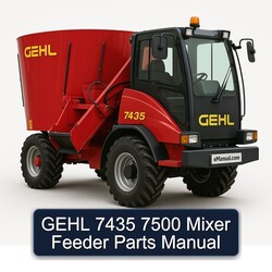 Gehl 7435 7500 Mixer Feeder Parts Catalog PDF