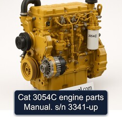 CAT 3054C Engine Parts . S/n 3341-UP Catalog PDF