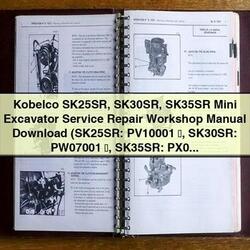 Kobelco Sk25sr, Sk30sr, SK35SR Mini Excavator Service Repair Workshop Manual PDF