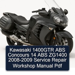 2008-2009 Kawasaki Concours Models 1400GTR ABS 14 ZG1400 Service Repair Workshop Manual PDF