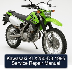1995 Kawasaki KLX Series Klx250-d3 Service Repair Workshop Manual PDF