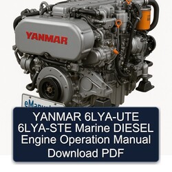 Yanmar 6LYA-UTE 6LYA-STE Marine Diesel Engine Operation Service Repair Workshop Manual PDF