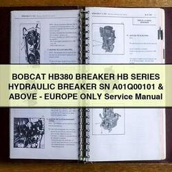 Bobcat HB380 Breaker HB Series Hydraulic SN A01q00101 Above-europe Only Service Repair Workshop Manual PDF