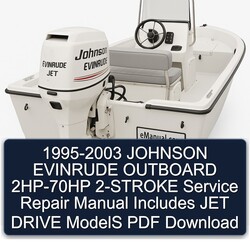 1995-2003 Johnson Evinrude Outboard 2HP-70HP 2-stroke Includes JET Drive Models Service Repair Workshop Manual PDF