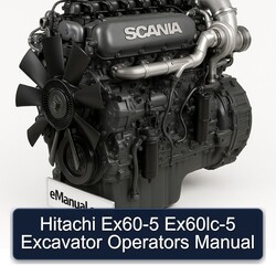 Hitachi EX60-5 Ex60lc-5 Excavator Operators Operator's Manual PDF